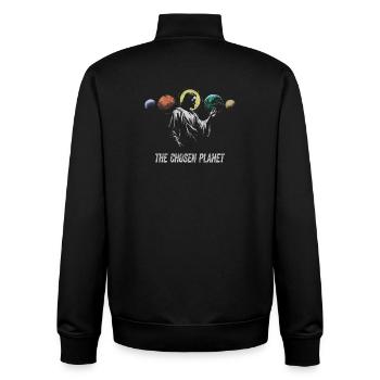 La planète choisie Design artistique - Sweat zippé unisexe en coton bio Stanley/Stella - noir - Dos - AI Model Male 185 light (185cm)