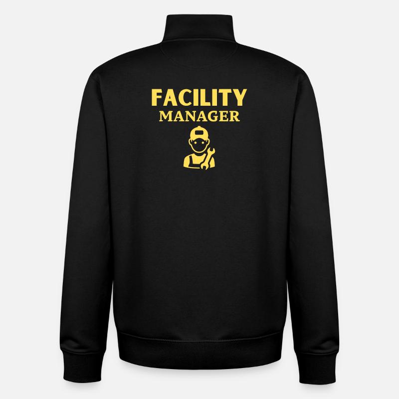 Gestionnaire d’installations - Sweat zippé unisexe en coton bio Stanley/Stella - noir