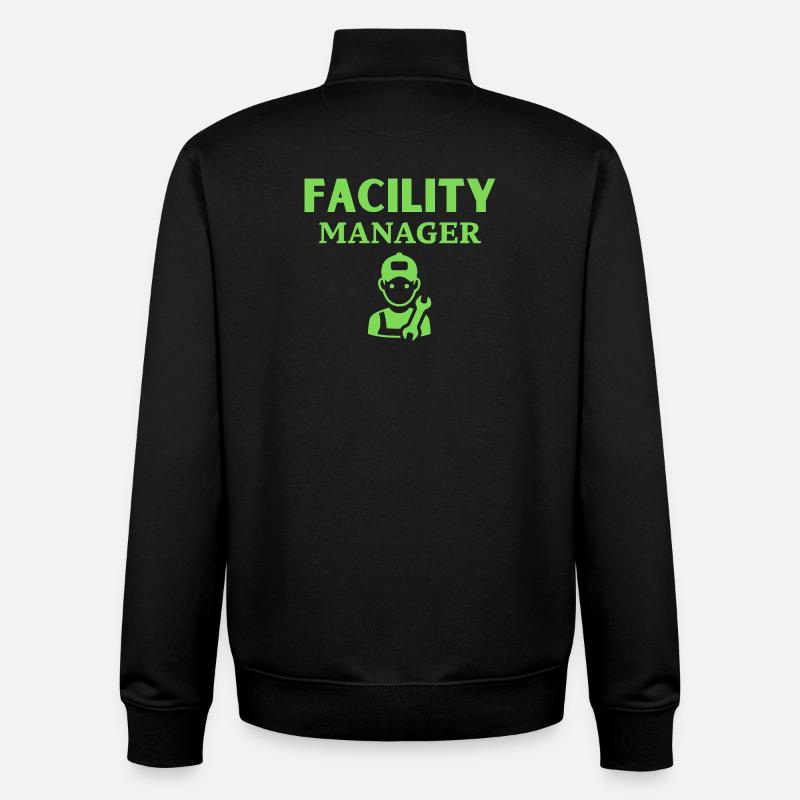 Facility Manager  - Unisex Organic Zip Sweatshirt von Stanley/Stella - Schwarz