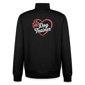 Dresseur de chiens Heart Design - Sweat zippé unisexe en coton bio Stanley/Stella - noir - Dos - AI Model Male 185 light (185cm)