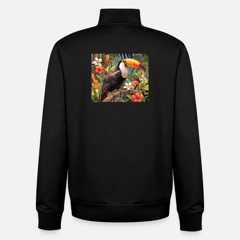Tukane Tukan - Unisex Organic Zip Sweatshirt von Stanley/Stella - Schwarz