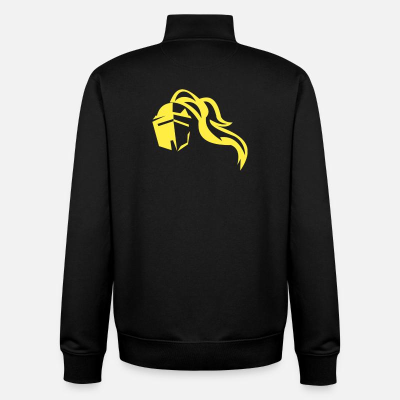 Silhouette du Chevalier d’Or - Sweat zippé unisexe en coton bio Stanley/Stella - noir