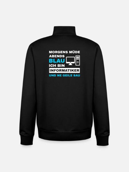 informatiker Programmierer Admin Sprüche Lustig - Unisex Organic Zip Sweatshirt von Stanley/Stella - Schwarz