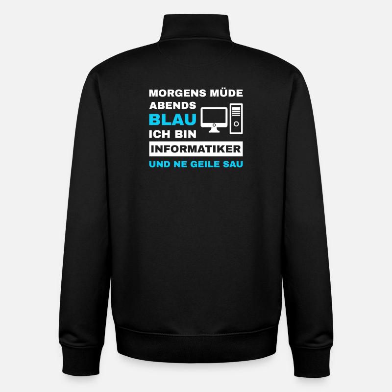informatiker Programmierer Admin Sprüche Lustig - Unisex Organic Zip Sweatshirt von Stanley/Stella - Schwarz