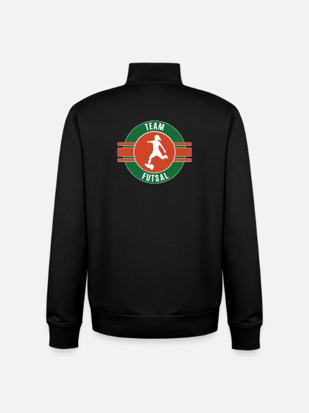 Futsal Team Team Player Futsal Game - Unisex Organic Zip Sweatshirt by Stanley/Stella - black