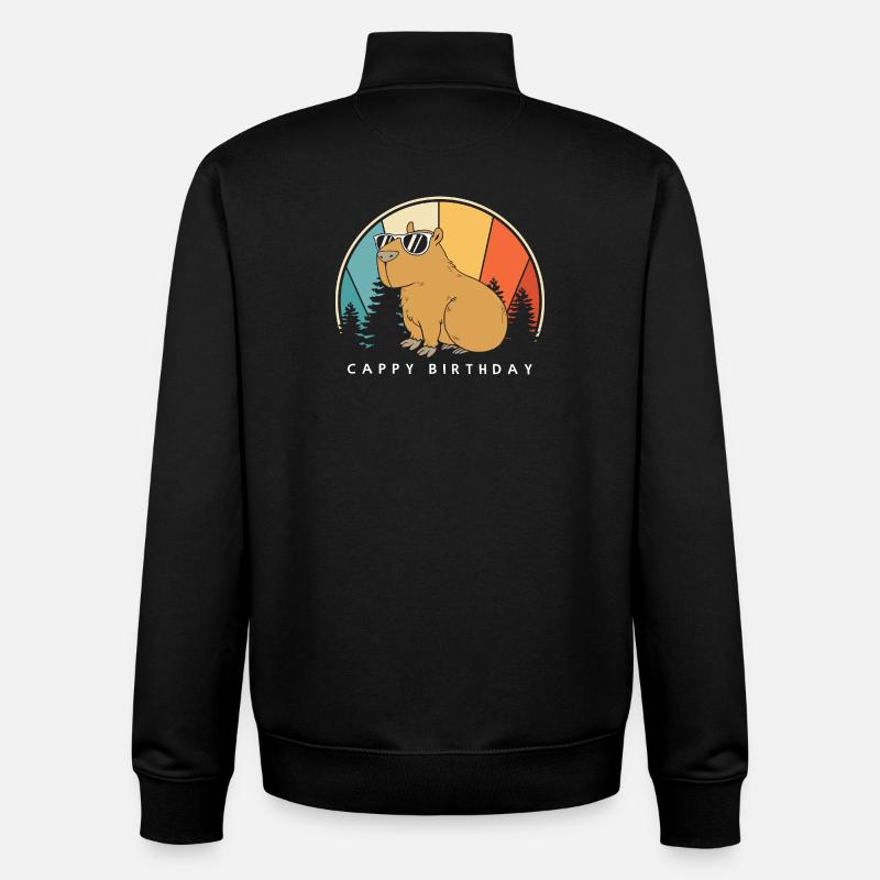 Bon anniversaire - Sweat zippé unisexe en coton bio Stanley/Stella - noir