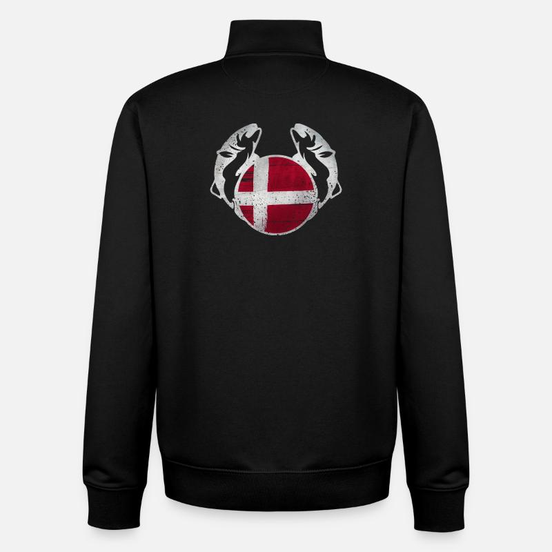 Dänemark Angeln - Unisex Organic Zip Sweatshirt von Stanley/Stella - Schwarz