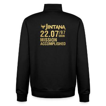 Jintana 22.07.97 Mission accomplie Udon Birthda - Sweat zippé unisexe en coton bio Stanley/Stella - noir - Dos - AI Model Male 185 light (185cm)