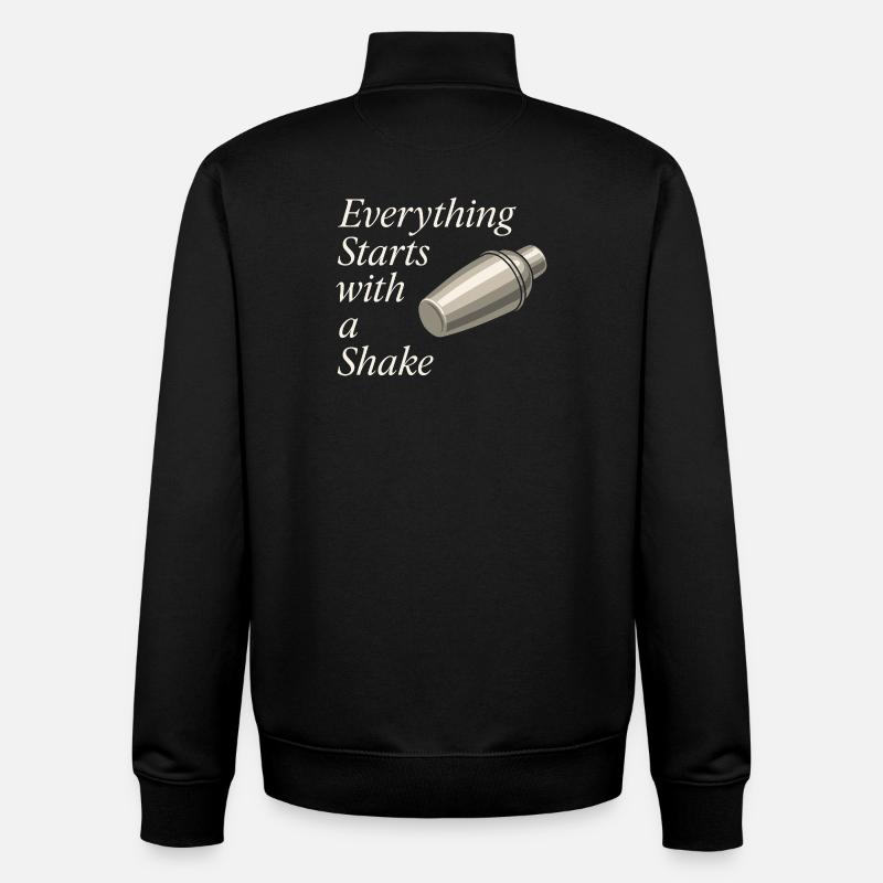 Shaker Stuck Beginner Mixologist - Unisex Organic Zip Sweatshirt by Stanley/Stella - black