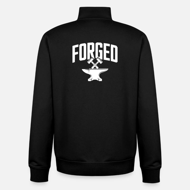 Geschmiedet - Unisex Organic Zip Sweatshirt von Stanley/Stella - Schwarz