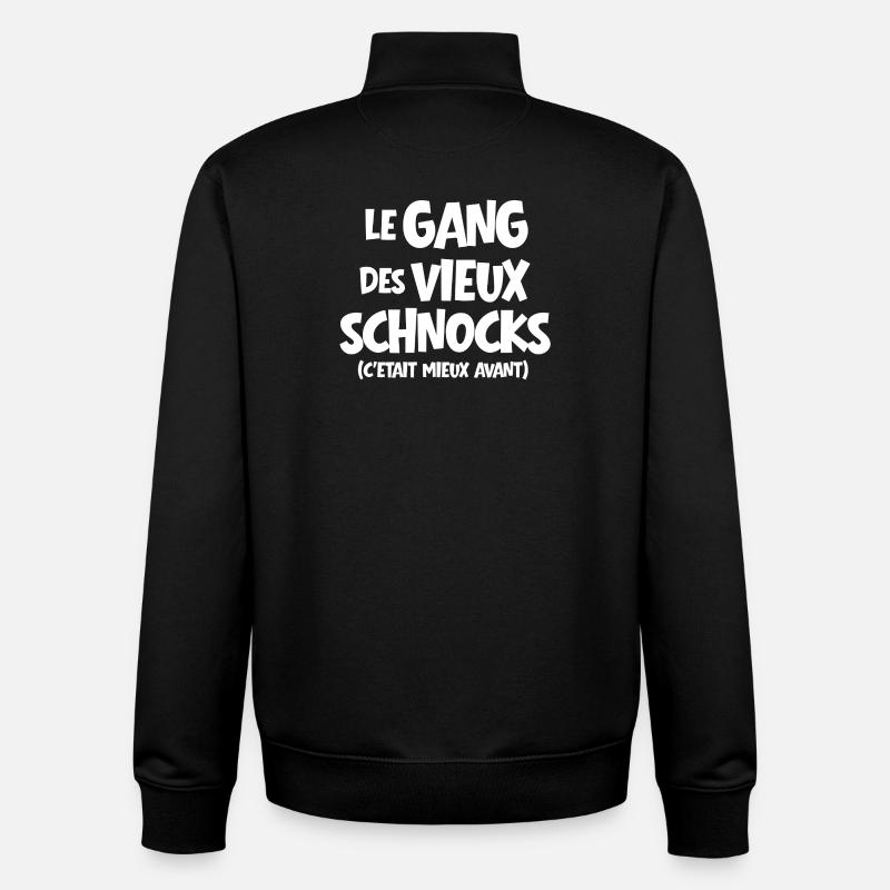 sénior, retraité, retraitée - Sweat zippé unisexe en coton bio Stanley/Stella - noir