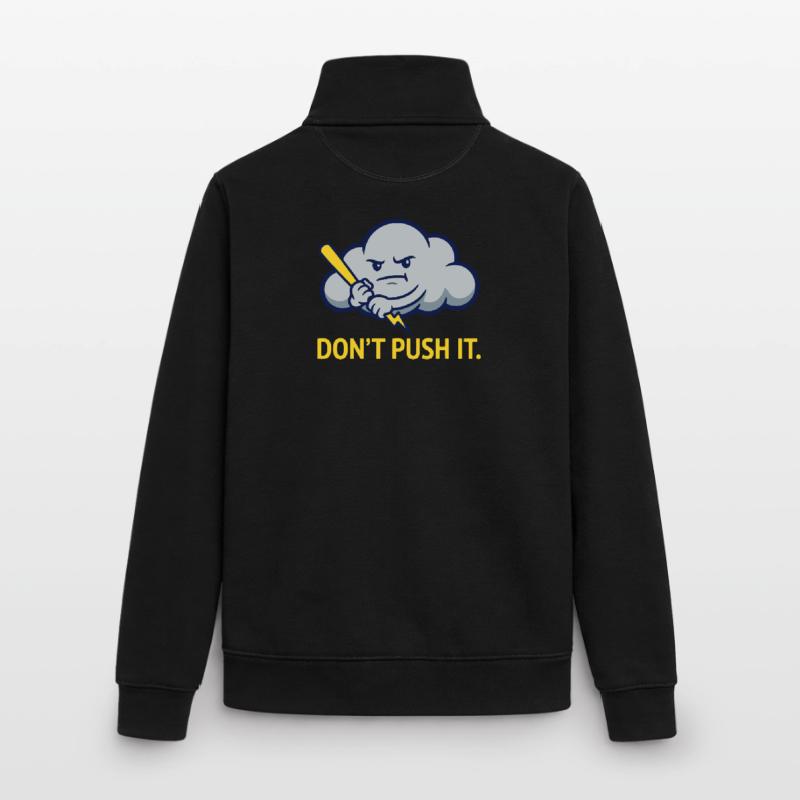 The Grumpy Storm Cloud Warning Unisex Organic Zip Sweatshirt by Stanley/Stella