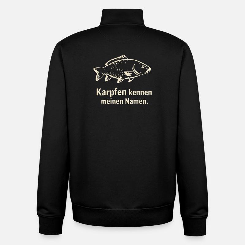 Karpfen Namens-Statement Design - Unisex Organic Zip Sweatshirt von Stanley/Stella - Schwarz