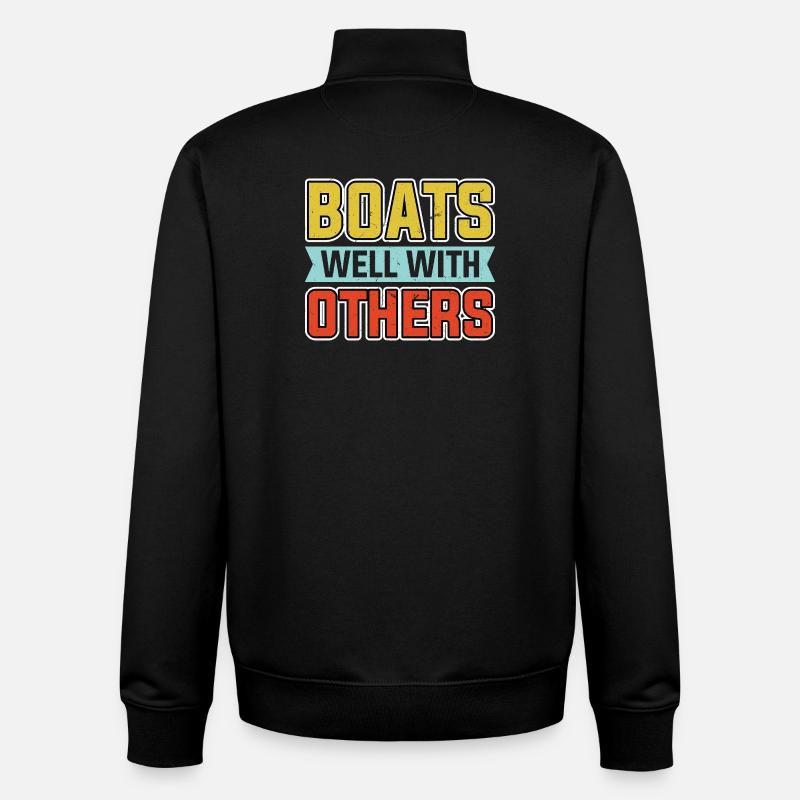 Boote Gut Mit Anderen - Unisex Organic Zip Sweatshirt von Stanley/Stella - Schwarz