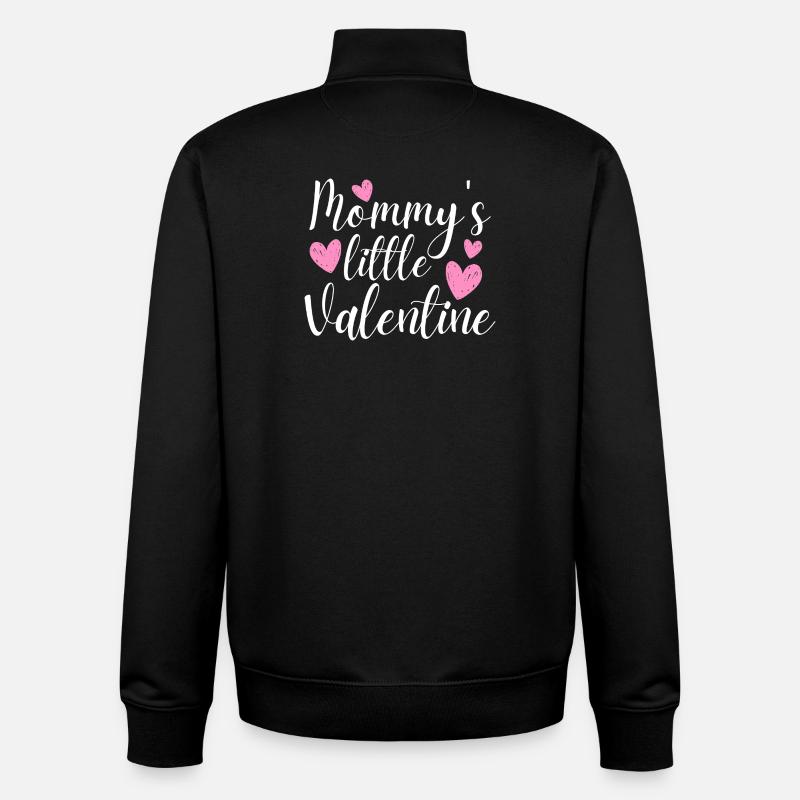 Mommy's Little Valentine - Sweat zippé unisexe en coton bio Stanley/Stella - noir