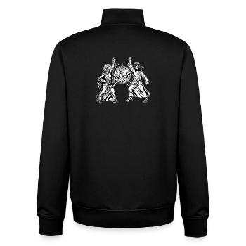 Jesus & Mary Disco Party – Lustiges Tanzmeme - Unisex Organic Zip Sweatshirt von Stanley/Stella - Schwarz - Hinten - AI Model Male 185 light (185cm)