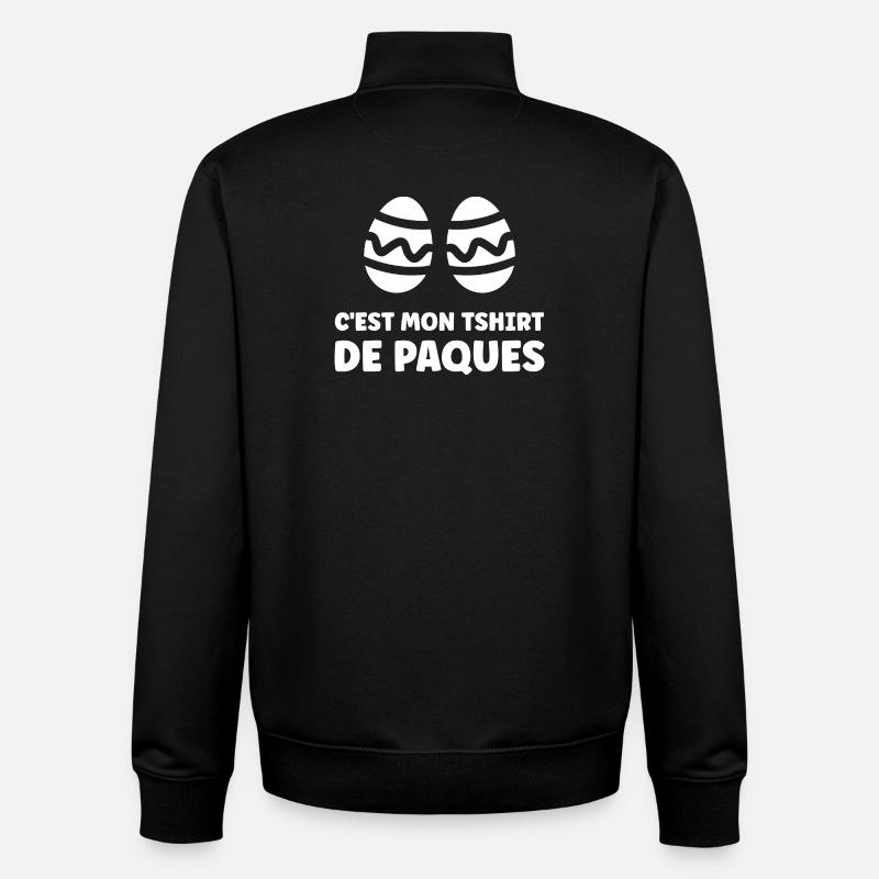 EASTER EGGS - Unisex Organic Zip Sweatshirt by Stanley/Stella - black