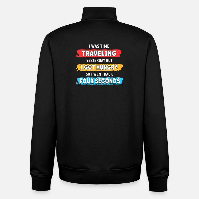 Zeitreise - Unisex Organic Zip Sweatshirt von Stanley/Stella - Schwarz