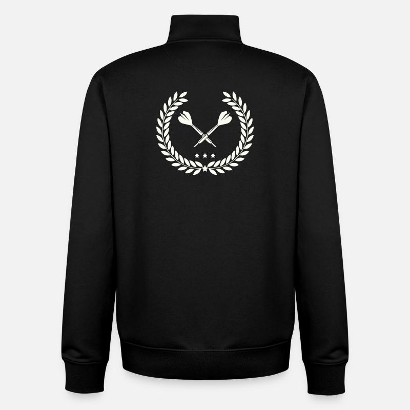 darts_lorbeerkranz - Sweat zippé unisexe en coton bio Stanley/Stella - noir