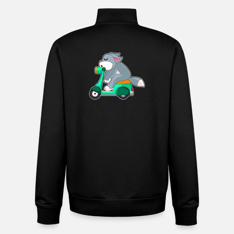 Trottinette pour chat - Sweat zippé unisexe en coton bio Stanley/Stella - noir