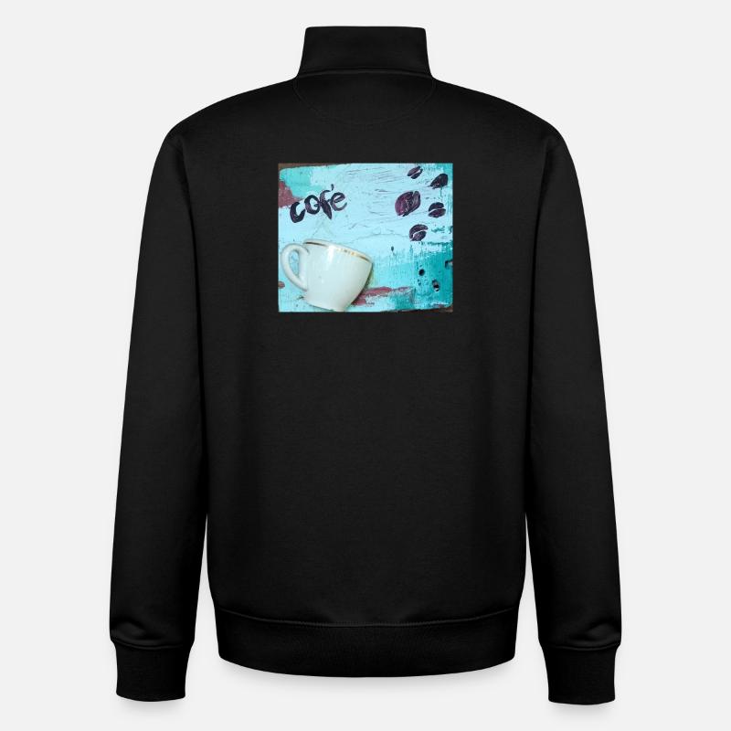 Café - Sweat zippé unisexe en coton bio Stanley/Stella - noir