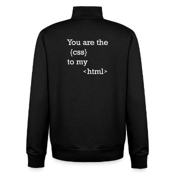Lustiges Programmierer-Motiv für Webentwickler - Unisex Organic Zip Sweatshirt von Stanley/Stella - Schwarz - Hinten - AI Model Male 185 light (185cm)
