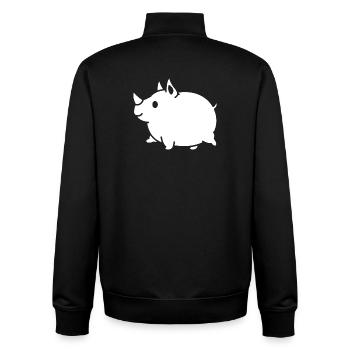Rhino Cute Cartoon Silhouette - Unisex Organic Zip Sweatshirt by Stanley/Stella - black - Back - AI Model Male 185 light (185cm)