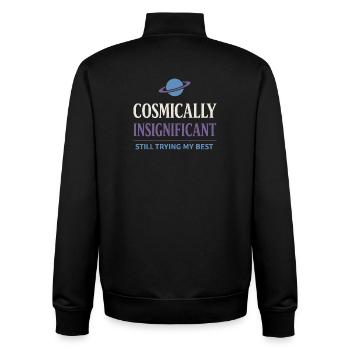 Existenzieller Humor, Nihilismus, Humor, - Unisex Organic Zip Sweatshirt von Stanley/Stella - Schwarz - Hinten - AI Model Male 185 light (185cm)