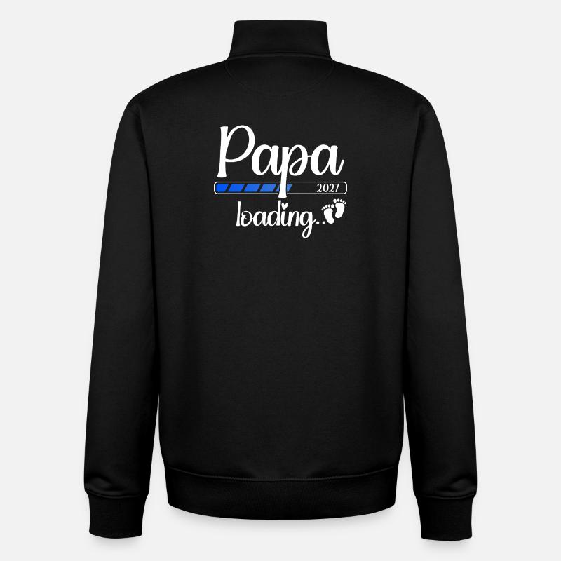 Dad 2027 Loading Dad-to-be 2027 - Unisex Organic Zip Sweatshirt by Stanley/Stella - black