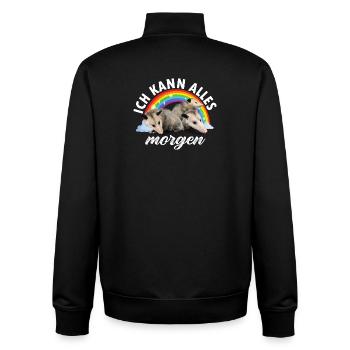 Ich Kann Alles Morgen - Unisex Organic Zip Sweatshirt von Stanley/Stella - Schwarz - Hinten - AI Model Male 185 light (185cm)