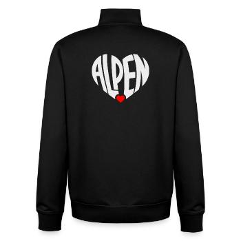 Alpen Herz Typo  - Unisex Organic Zip Sweatshirt von Stanley/Stella - Schwarz - Hinten - AI Model Male 185 light (185cm)