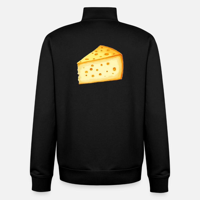 Käse - Unisex Organic Zip Sweatshirt von Stanley/Stella - Schwarz