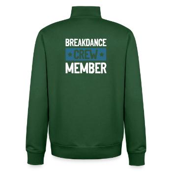 Équipe de breakdance - Sweat zippé unisexe en coton bio Stanley/Stella - vert bouteille - Dos - AI Model Male 185 dark (185cm)