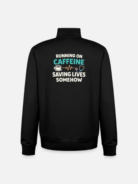 Night Shift Nurse, Tired - Unisex Organic Zip Sweatshirt by Stanley/Stella - black