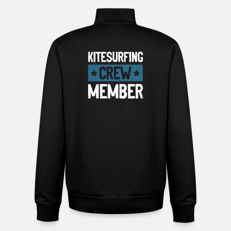 Kitesurfing Crew - Unisex Organic Zip Sweatshirt by Stanley/Stella - black