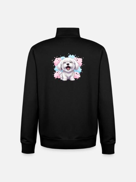 Éclaboussure pastel joyeuse et duveteuse - Sweat zippé unisexe en coton bio Stanley/Stella - noir