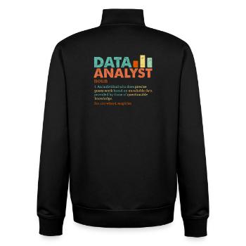 Data Analyst Retro Color Blocks - Unisex Organic Zip Sweatshirt by Stanley/Stella - black - Back - AI Model Male 185 light (185cm)
