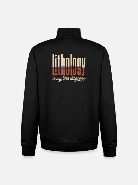 Literhology: Love Language Typography - Unisex Organic Zip Sweatshirt by Stanley/Stella - black
