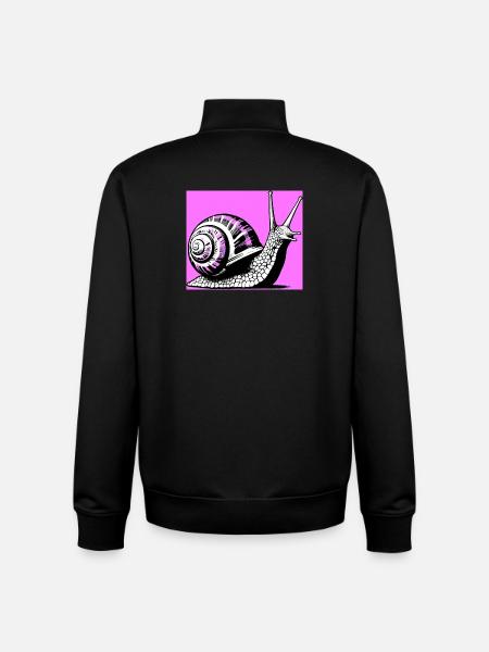 Snail - Unisex Organic Zip Sweatshirt by Stanley/Stella - black