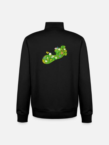 ecological Footprint - Unisex Organic Zip Sweatshirt by Stanley/Stella - black