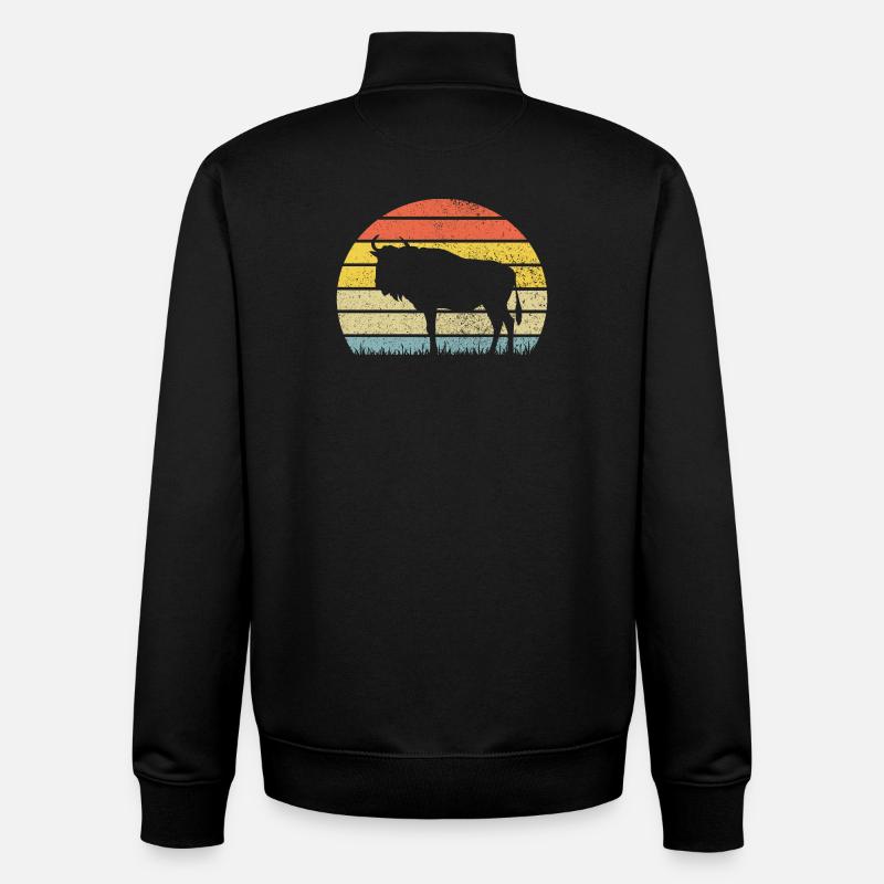 gnu - Unisex Organic Zip Sweatshirt by Stanley/Stella - black