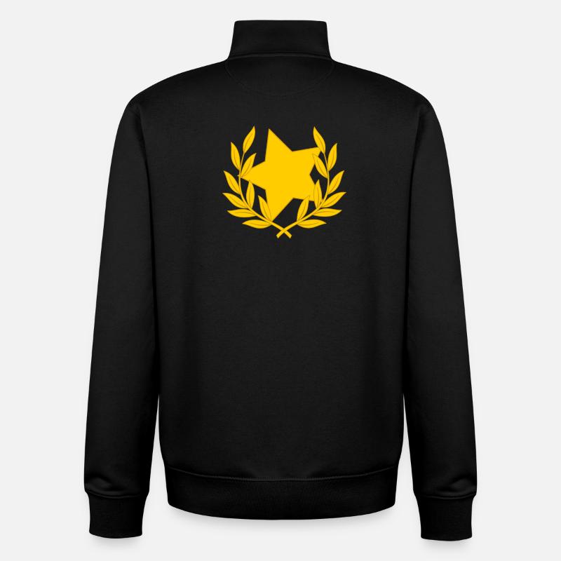 Lorbeerkranz Stern Star Sternchen Glückwunsch - Unisex Organic Zip Sweatshirt von Stanley/Stella - Schwarz