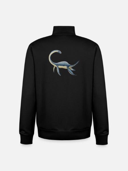 Dinosaur Plesiosaurus - Unisex Organic Zip Sweatshirt by Stanley/Stella - black