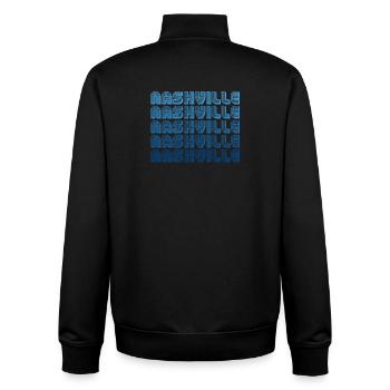 Nashville Repetition Logo - Unisex Organic Zip Sweatshirt von Stanley/Stella - Schwarz - Hinten - AI Model Male 185 light (185cm)