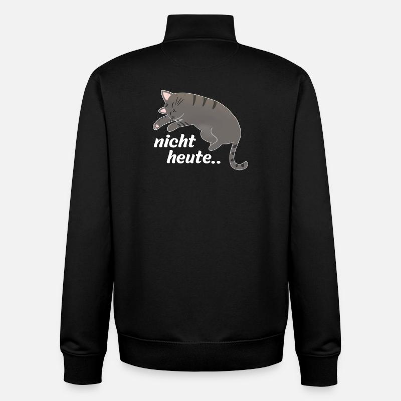 Nicht heute Katze - Unisex Organic Zip Sweatshirt von Stanley/Stella - Schwarz