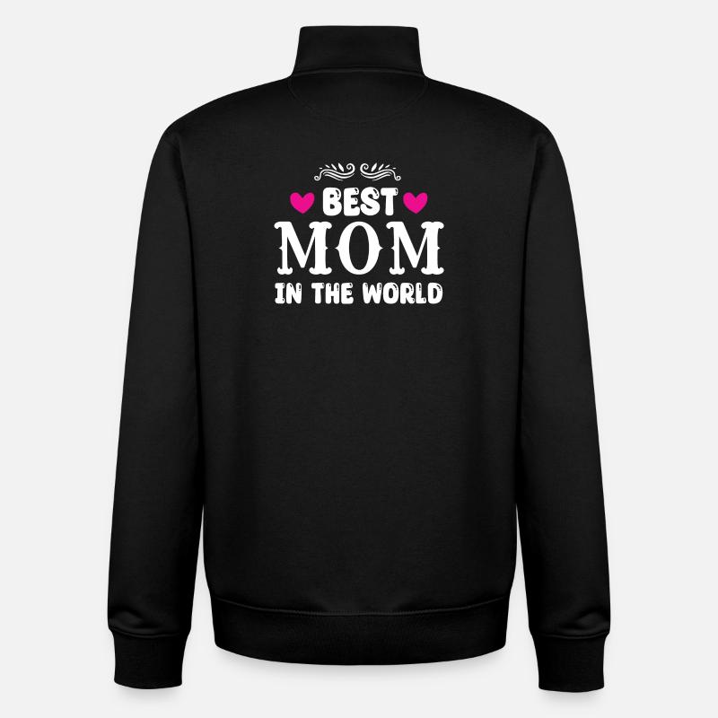 Beste Mama der Welt - Unisex Organic Zip Sweatshirt von Stanley/Stella - Schwarz