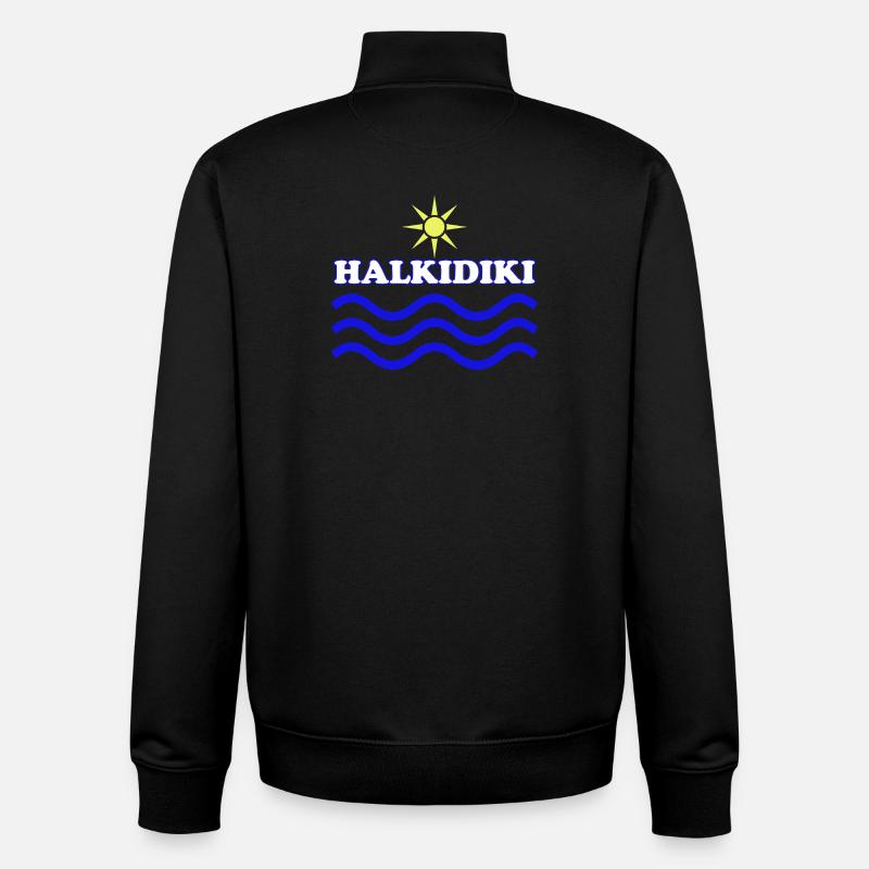 Chalcidique - Sweat zippé unisexe en coton bio Stanley/Stella - noir