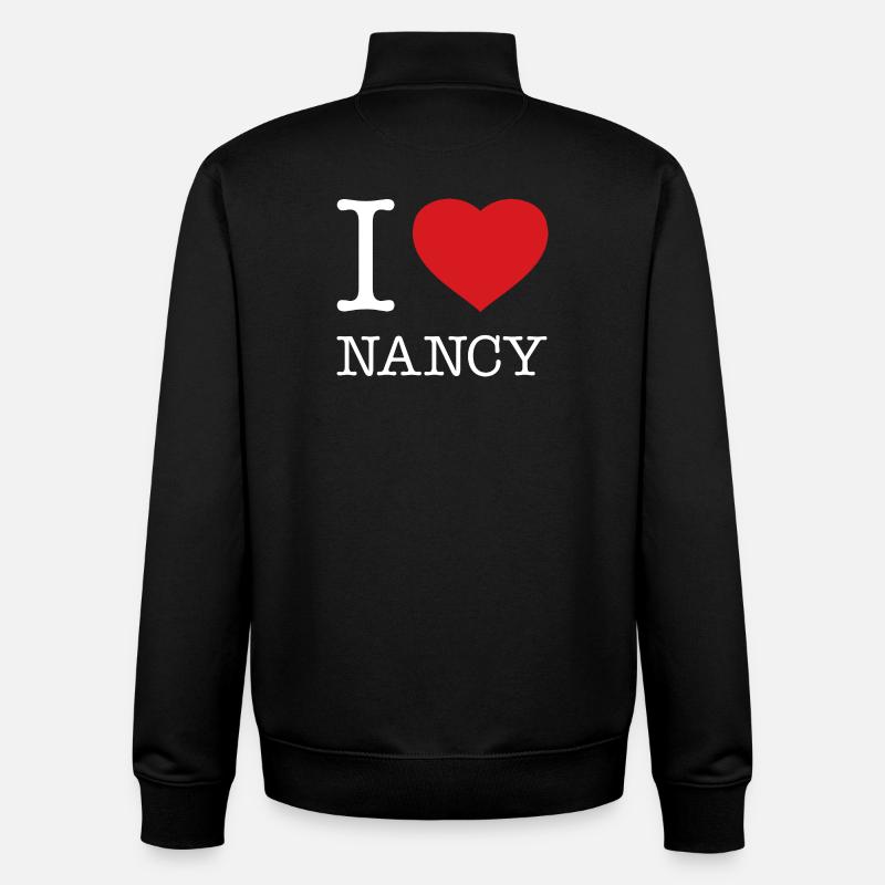 J’ADORE NANCY - Sweat zippé unisexe en coton bio Stanley/Stella - noir
