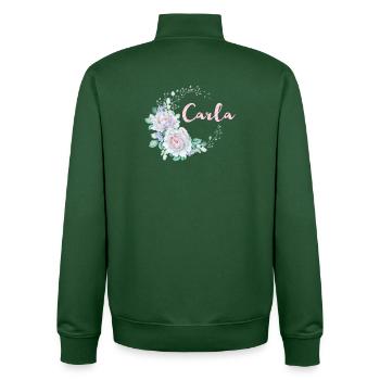 Für Carla - Unisex Organic Zip Sweatshirt von Stanley/Stella - Flaschengrün - Hinten - AI Model Male 185 dark (185cm)