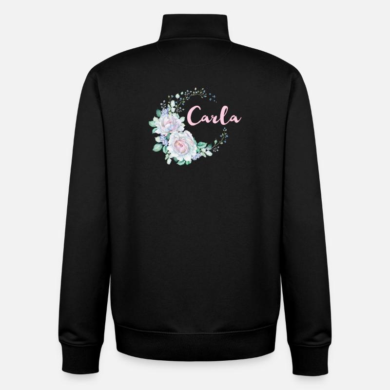 Pour Carla - Sweat zippé unisexe en coton bio Stanley/Stella - noir